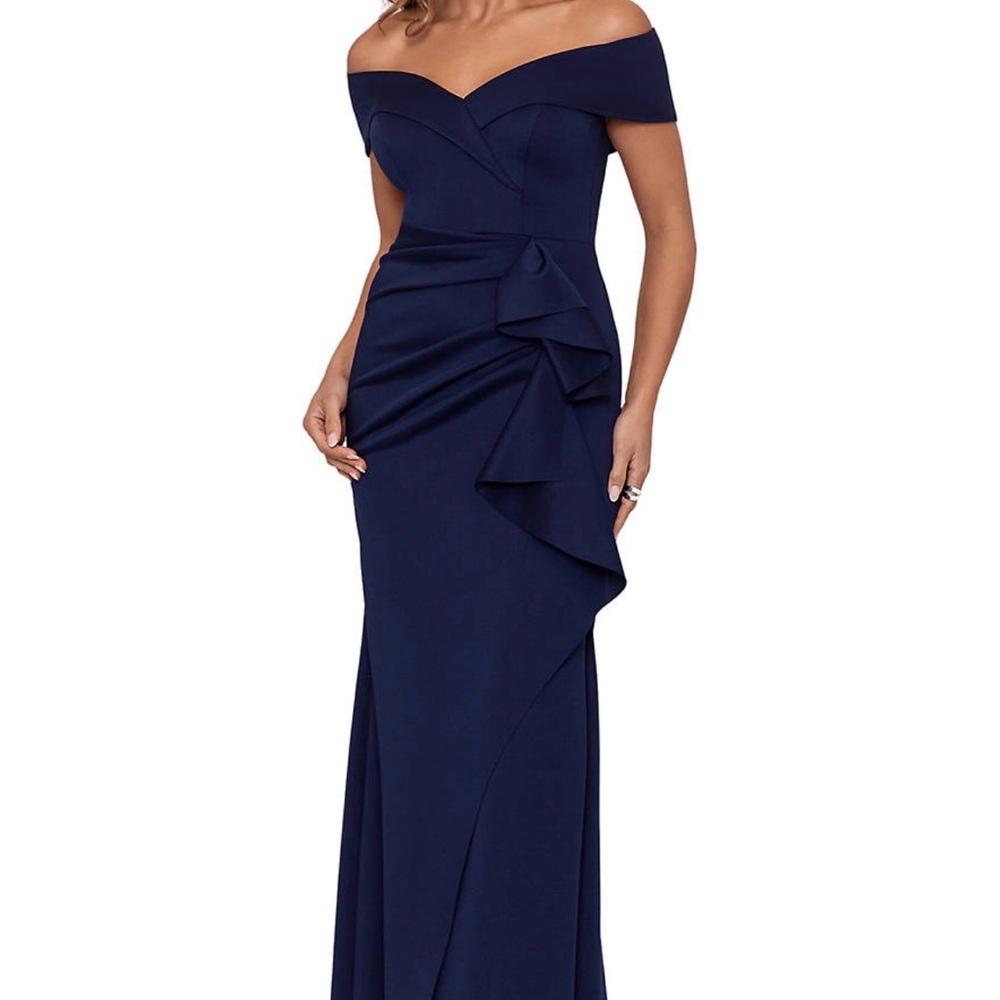 Elegant Navy Blue Evening Dress